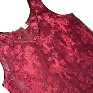 Anne Stuart Sheer Button Down Top